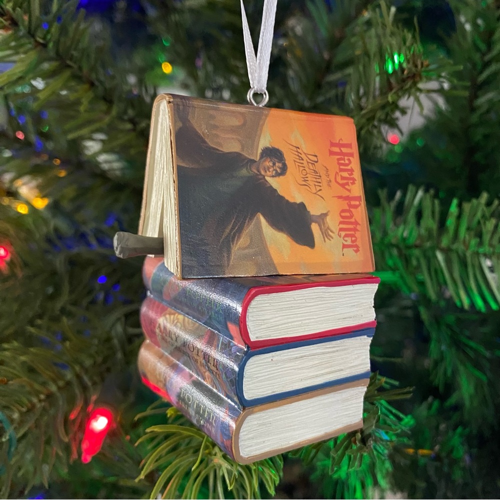 Hallmark Harry Potter Books and Wand Ornament